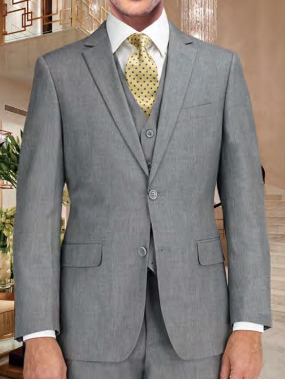 Slim Fit Grey Suit Blazer/Pant-2pc-Gemini Bridal Prom Tuxedo Centre