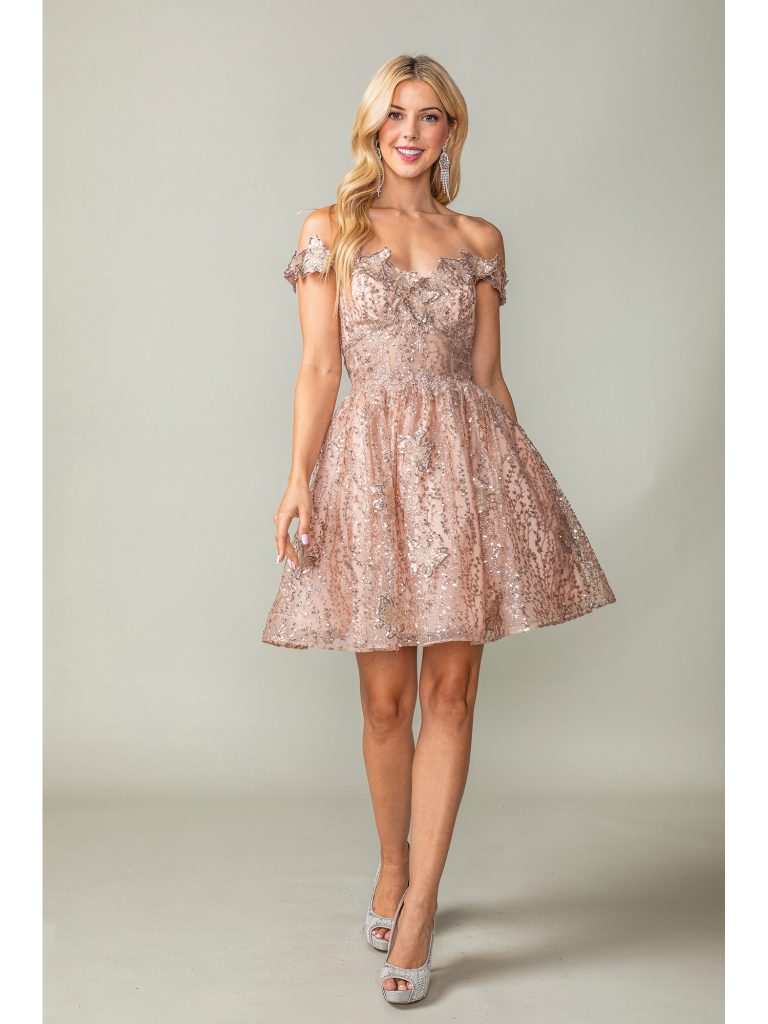 sachin and babi light blue dress Cocktail Dresses For Weddings & Events – Elliatt main image 0