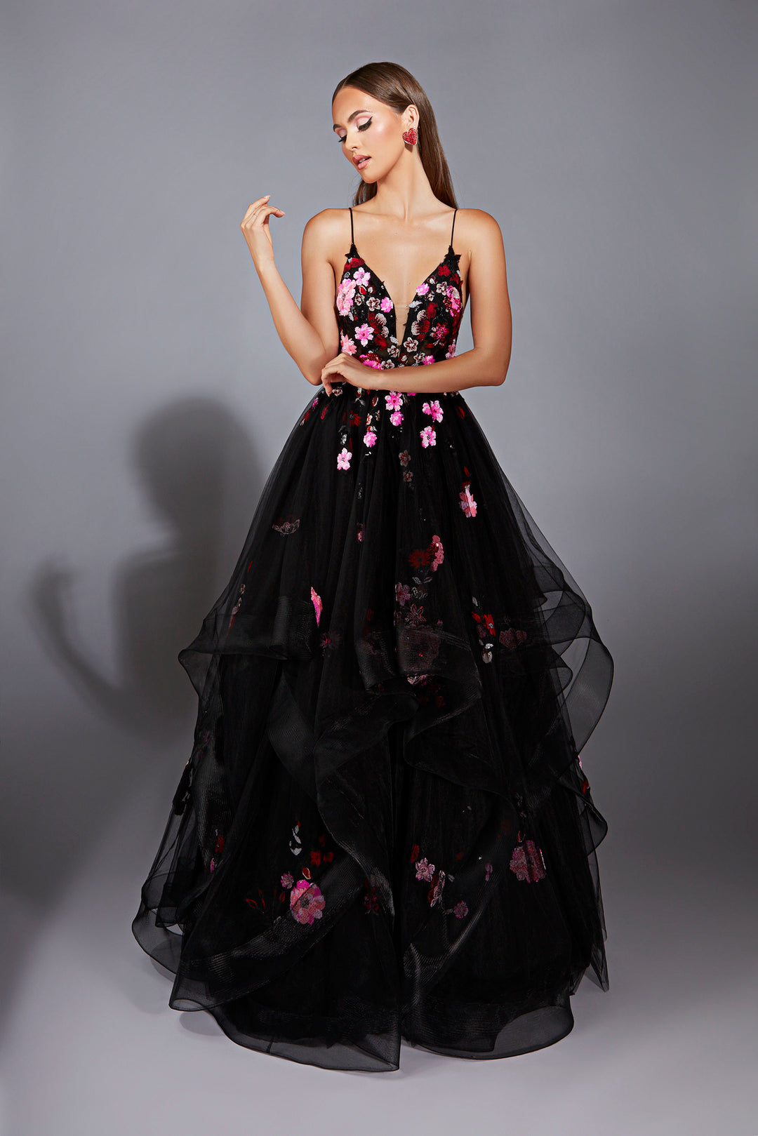 pink black prom dress BY TOGETHER: Twilight Kiss Mini Bubble Dress, Black – Everyday Chic Boutique main image 1