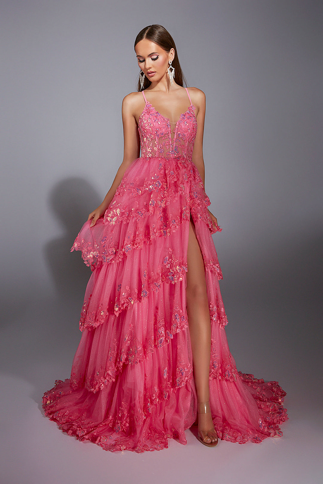 mini dresses for prom KissProm Royal Blue V Neck Bodycon Party with Sequins Appliques, Red / 8 The tulle skirt flares 260-June-2026 Vintage / Retro Medieval Color:Custom Color(Leave your color in the note box)