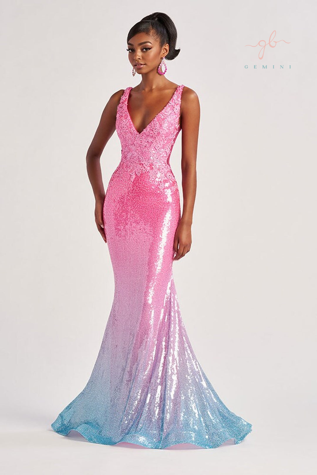 Pink Ombre Evening Gown Colette Prom Dress CL8605 – Gemini Bridal