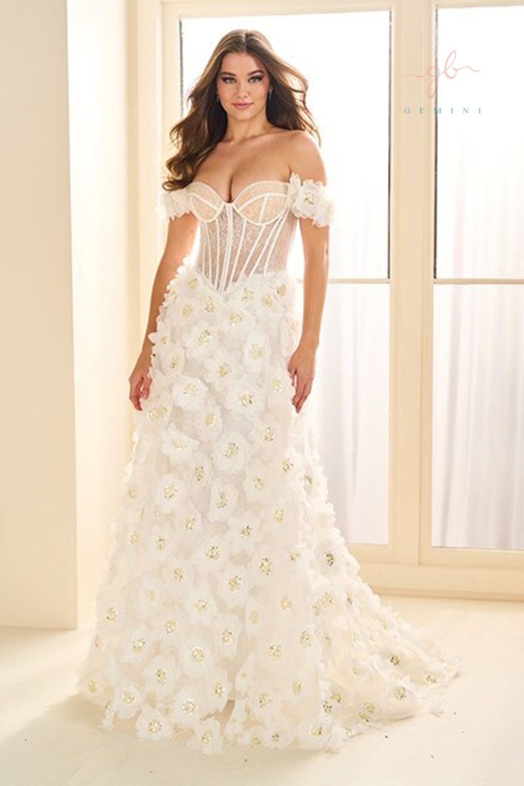 ellie wilde white prom dress EW35113 - Ellie Wilde