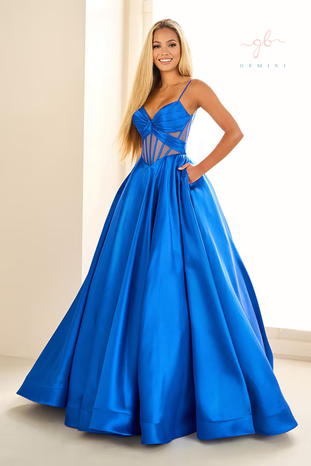 ellie wilde blue prom dress Long Prom Dress: Ellie Wilde EW36222 Bluebell / 00