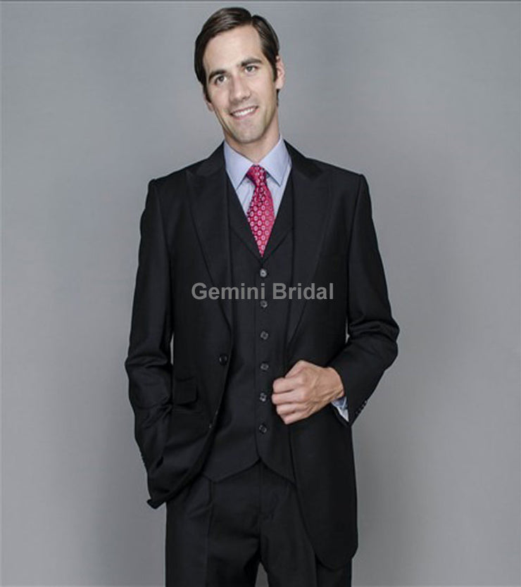 Modern Black Suit Blazer/Pant-Gemini Bridal Prom Tuxedo Centre