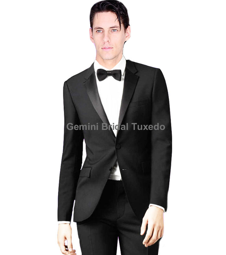 Slim Black Tie Tuxedo Blazer/Pant-Gemini Bridal Prom Tuxedo Centre