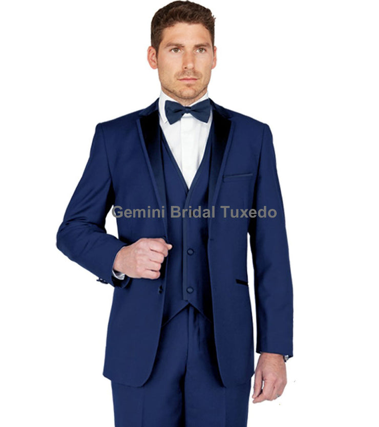 Modern Ink Blue Tuxedo Blazer/Pant/Vest-Gemini Bridal Prom Tuxedo Centre