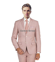 Modern Rose Color Suit Blazer/Pant-Gemini Bridal Prom Tuxedo Centre