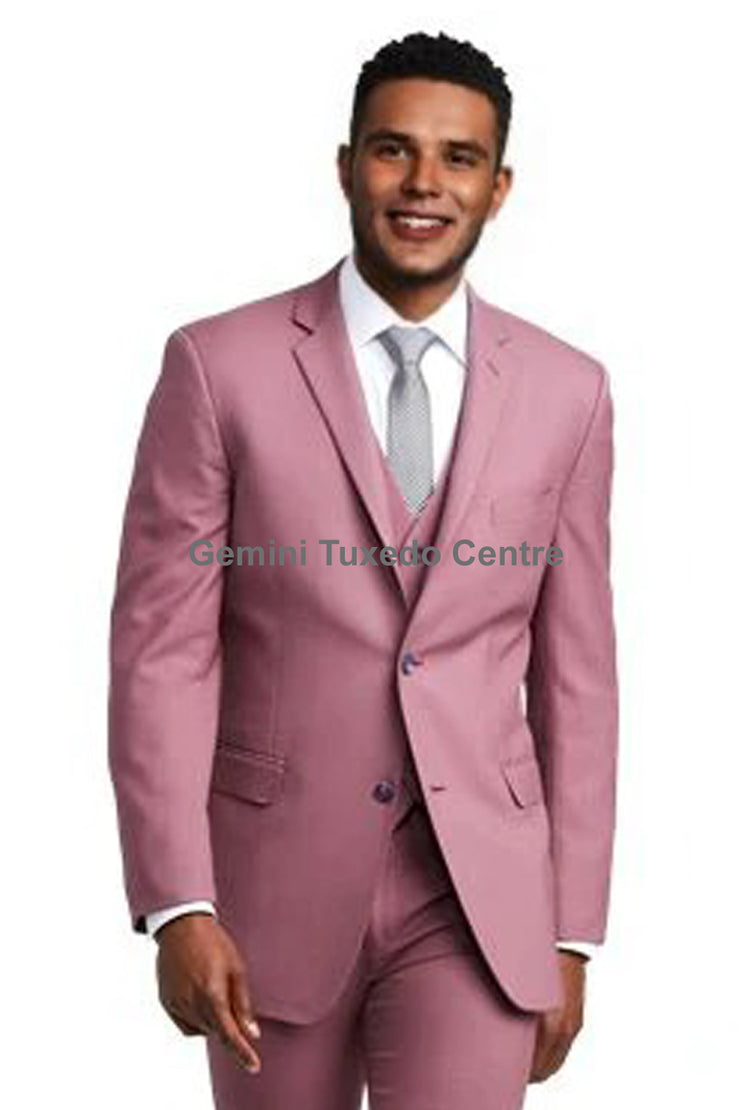 Modern Fit Rose Solid Suit Blazer-Gemini Bridal Prom Tuxedo Centre