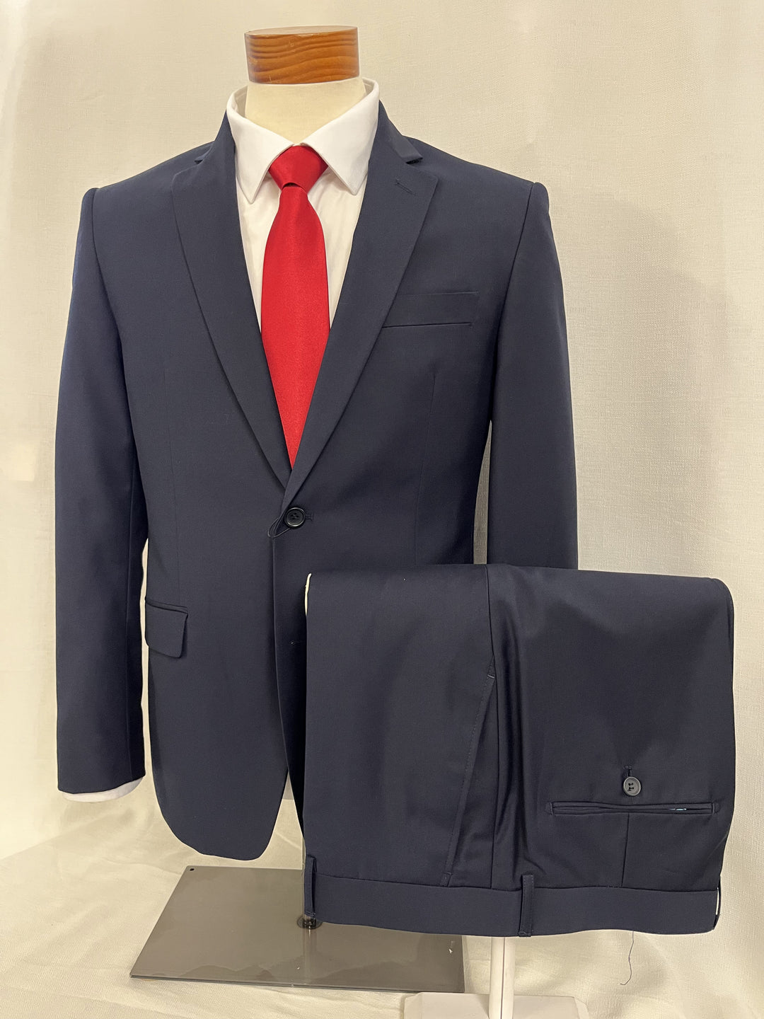 Slim Fit Navy Suit Jacket with Free Pant – Gemini Bridal