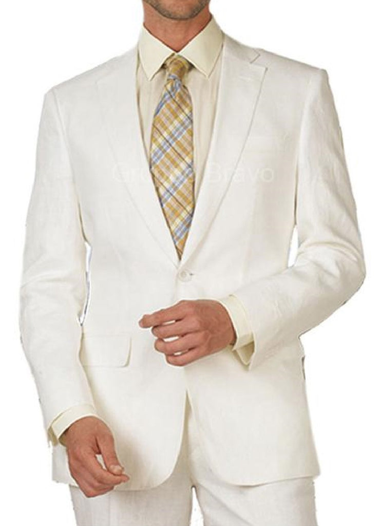 Ivory Notch Lapel Suit 102359-Gemini Bridal Prom Tuxedo Centre