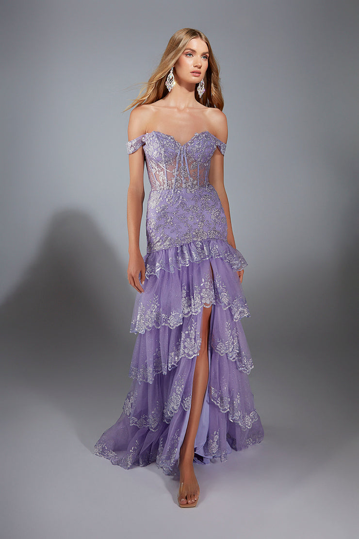 aerie purple dress Aerie Couture 261 - Long Sequins Sheath Dress