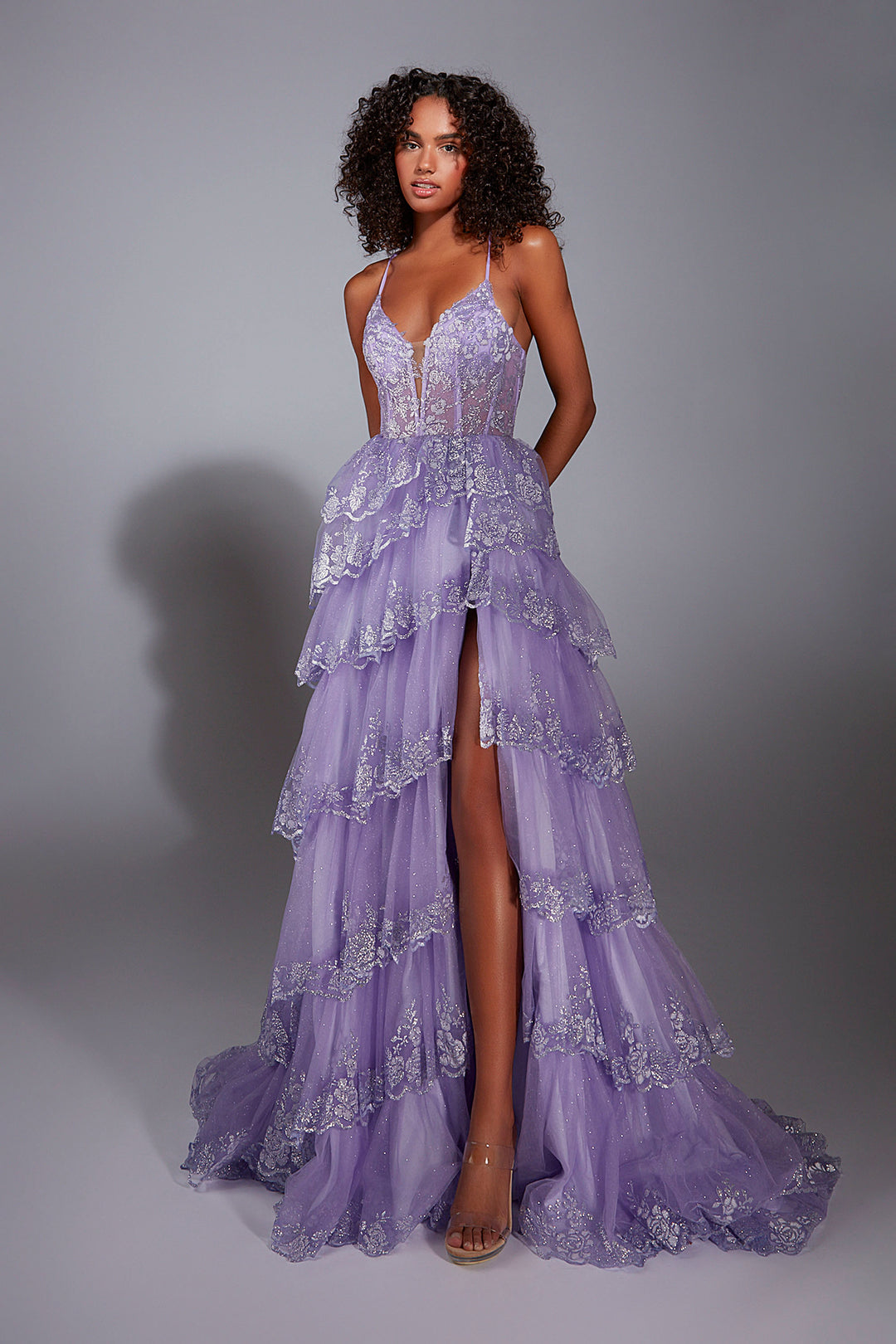 aerie graduation dresses Lace-Up Long A-Line Prom Dress with Sequins Pink Opal / 2