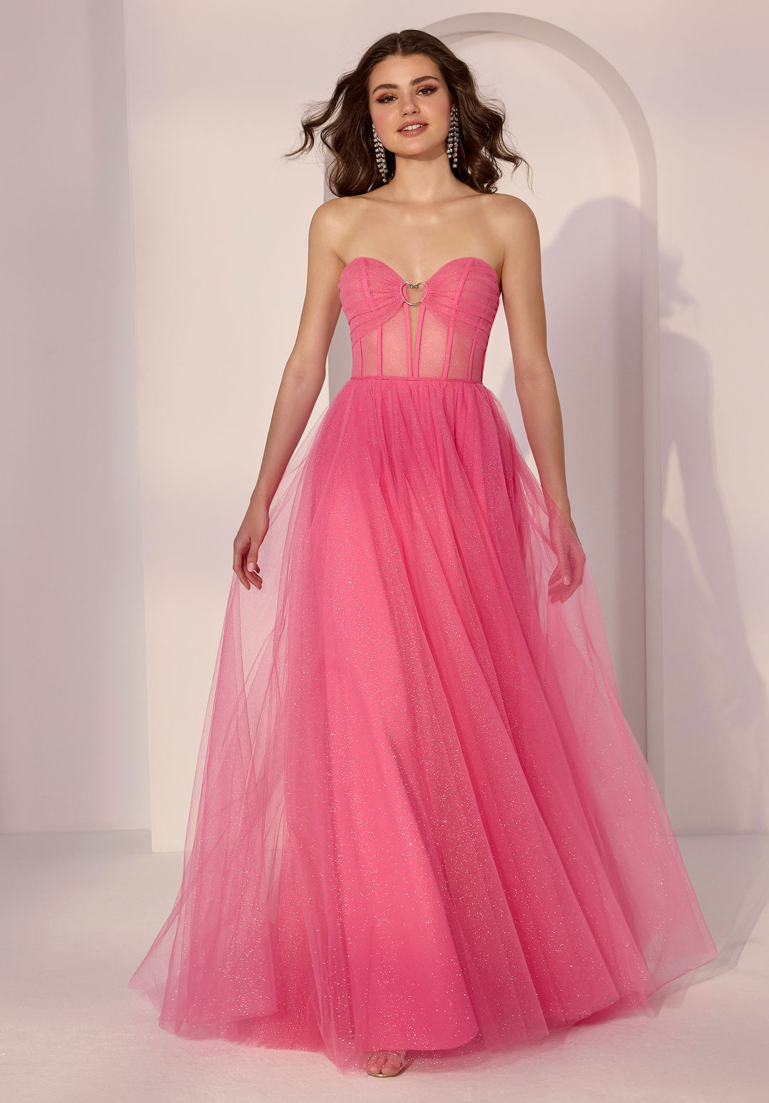 open lace back dress Strappy-Back Long Jersey Prom Dress with Front Knot Canary / XSmall