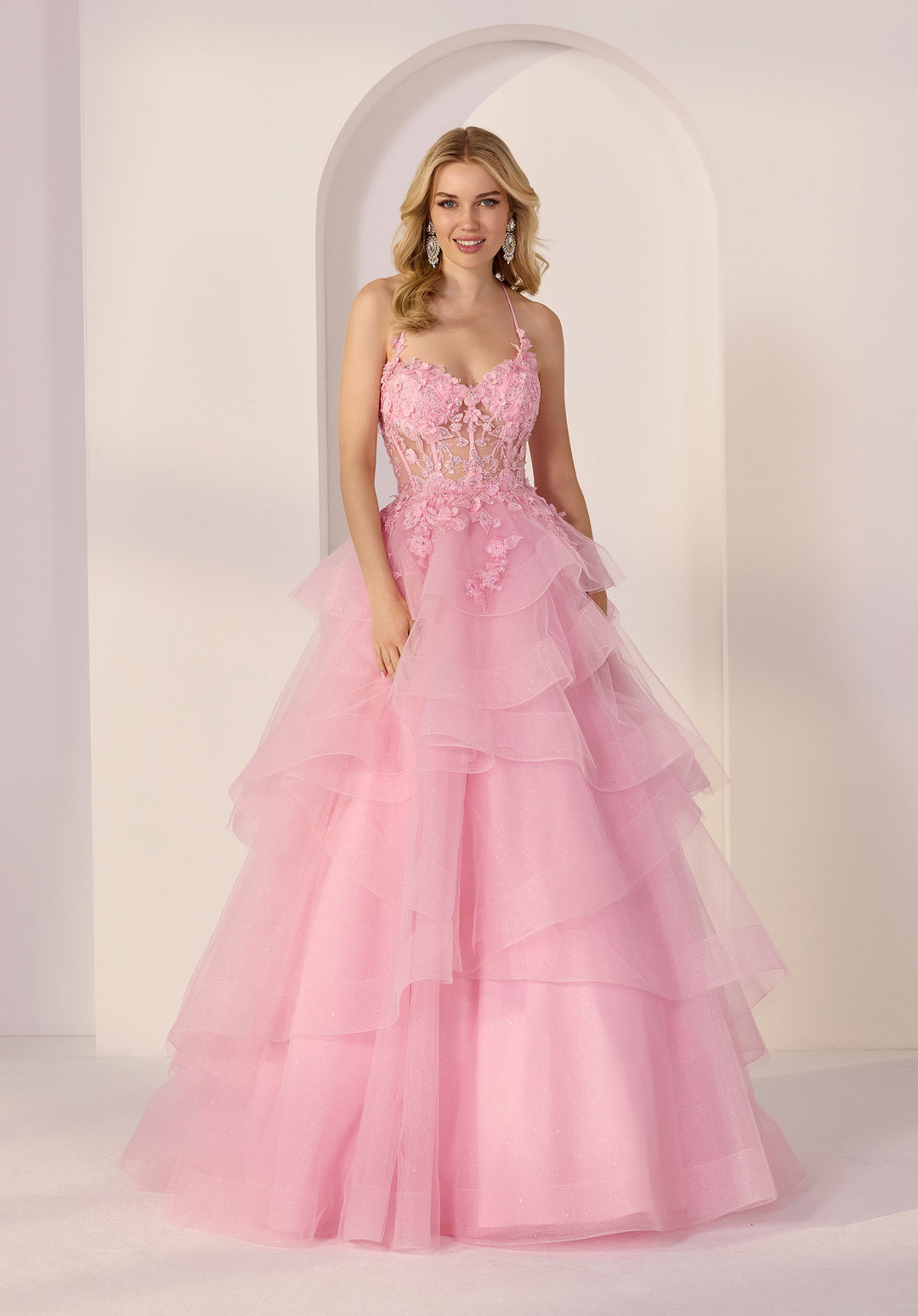 open lace back dress Morilee Prom Dress 47032