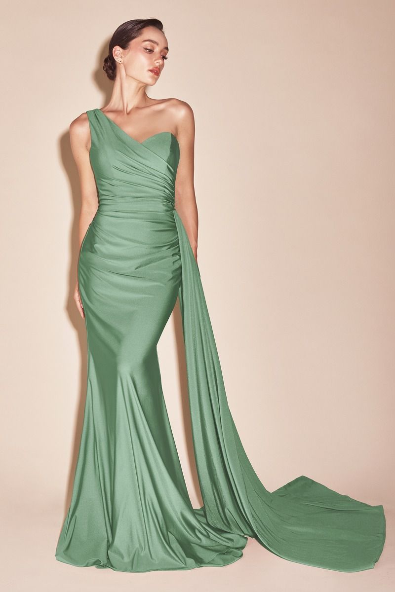 green emerald velvet dress Emerald Green Bridesmaid Dress with Puff Sleeve Powder / 14 main image 1
