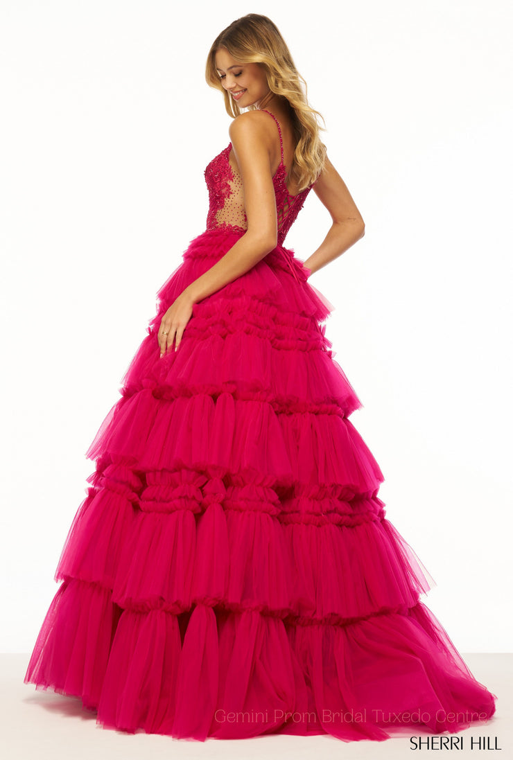Sherri Hill Prom Grad Evening Dress 56102A 000-8-Gemini Bridal Prom Tuxedo Centre