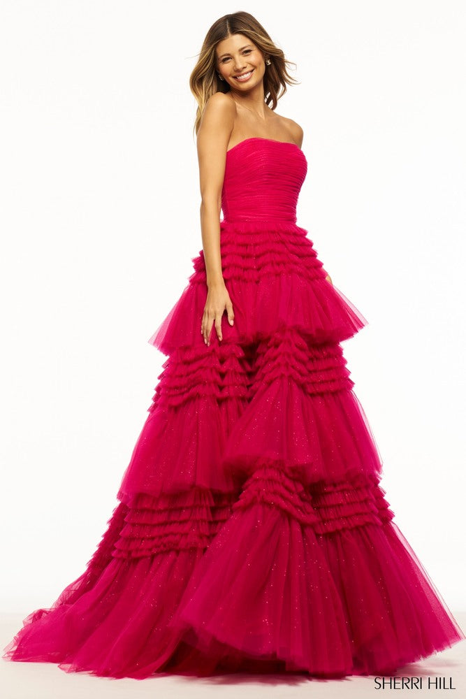 Sherri Hill Prom Grad Evening Dress 55677-B-Gemini Bridal Prom Tuxedo Centre