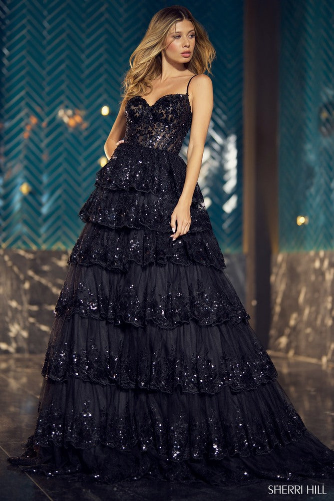 Sherri Hill Prom Grad Evening Dress 55925, 10-14-Gemini Bridal Prom Tuxedo Centre