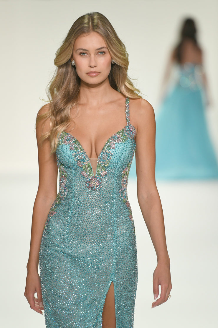 princess polly baby blue dress size 4, emerald green sherri hill prom dress