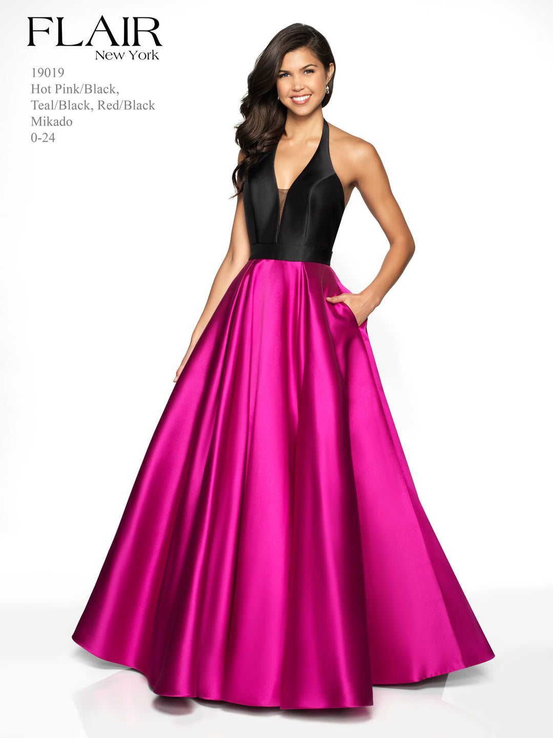 open lace back dress Sexy Fit and Flare Long Prom Dress
