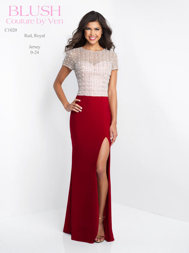 BLUSH PROM C1020-Gemini Bridal Prom Tuxedo Centre