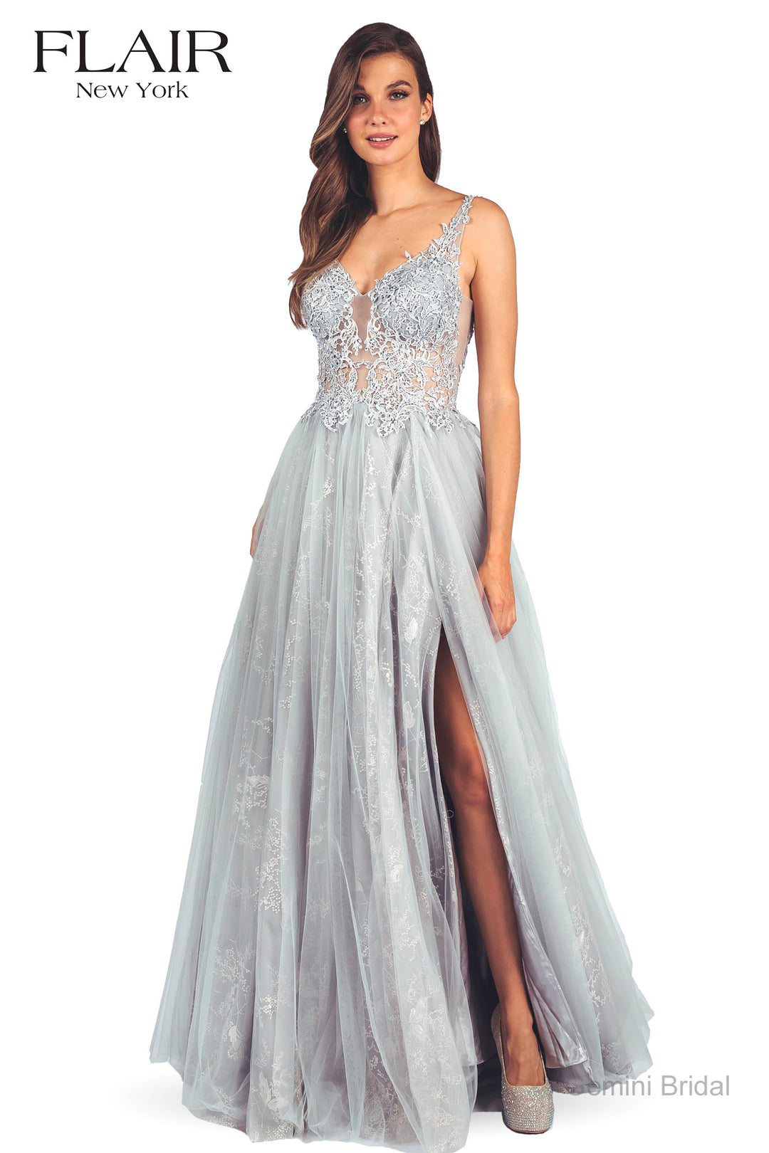 open lace back dress Flair Prom (23627) Spring 2023 main image 0
