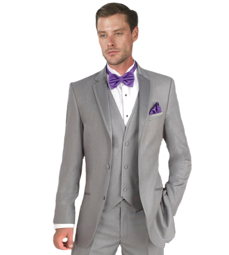 Light Grey Tuxedo-Gemini Bridal Prom Tuxedo Centre
