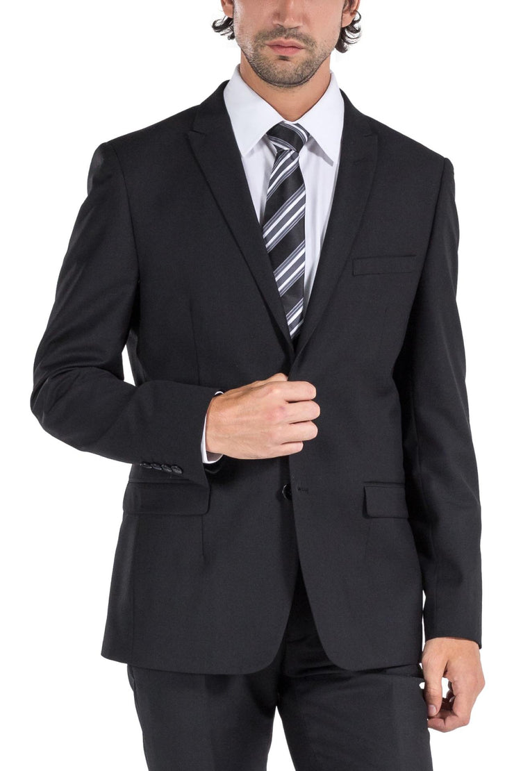 Slim Suit - Black 2PC Set-Gemini Bridal Prom Tuxedo Centre