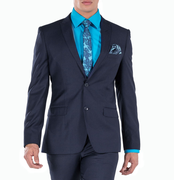 Slim Navy Suit Blazer/Pant 2PC-Gemini Bridal Prom Tuxedo Centre