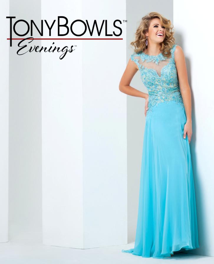 tony bowls evening dresses 2015 Size 10 Frank Lyman Midnight Long Dress main image 0