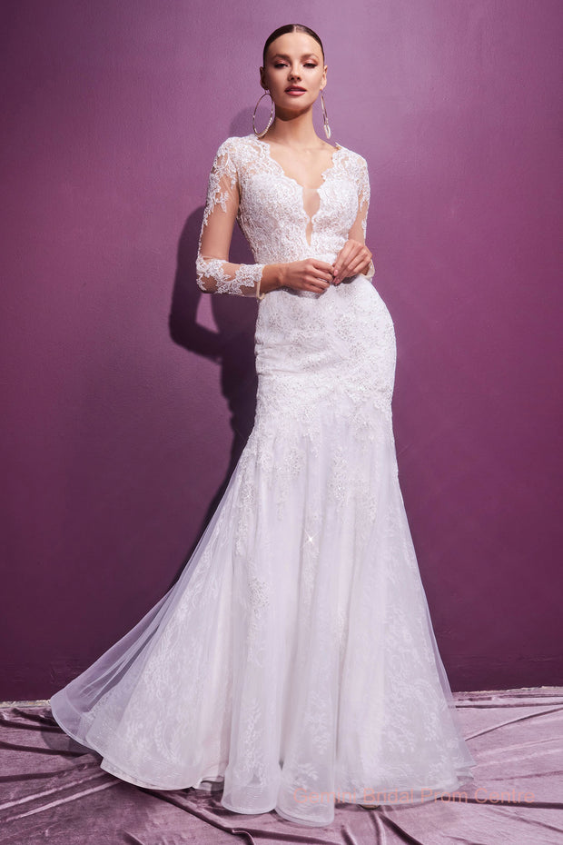 LAYERED LACE MERMAID BRIDAL GOWN 31CD951W-Gemini Bridal Prom Tuxedo Centre