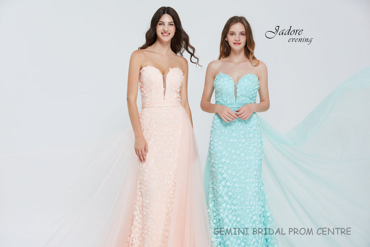 Jadore J20034 (Dresses only, Optional Overlay)-Gemini Bridal Prom Tuxedo Centre